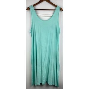 Charming Charlie size XL Mint Sea-foam Light Green Sleeveless T-shirt Dress